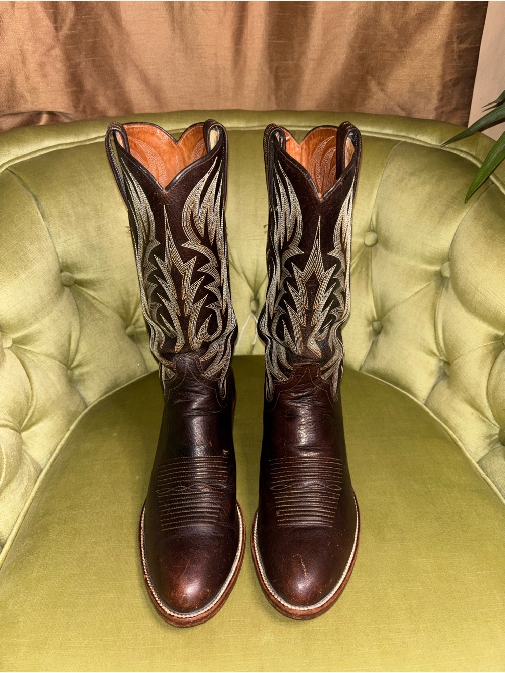 Vintage Men WB Masterson Limited Edition Cowboy Boots 10 D Wrangler 1980s Spain - Picture 2 of 12